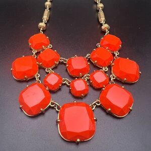 STELLA & Dot Coral Triple Strand Necklace